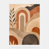 Boho Aardetone Abstracte Wandkunst Acryl Bord (Voorkant)