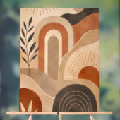 Boho Aardetone Abstracte Wandkunst Acryl Bord (Neutraal)