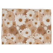 Boho Aardetoon Madeliefje Tan Bloemmotief Groot Cadeauzakje (Achterkant)
