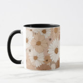 Boho Aardetoon Madeliefje Tan Bloemmotief Mok (Links)
