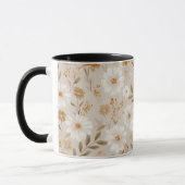 Boho Aardetoon Madeliefje Taneel Bloemmotief Mok (Links)