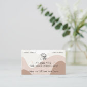 Boho aardetoon Sieraden maker Qr logo Kortingskaartje (Staand voorkant)