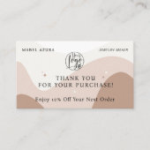 Boho aardetoon Sieraden maker Qr logo Kortingskaartje (Voorkant)