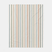 Boho Aardetoon Verticale Strepen Minimalistisch Pa Fleece Deken (Voorkant)