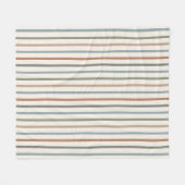 Boho Aardetoon Verticale Strepen Minimalistisch Pa Fleece Deken (Voorkant (Horizontaal))