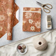 Boho Aardetoon Wilde Bloem Zand Waterverf Patroon