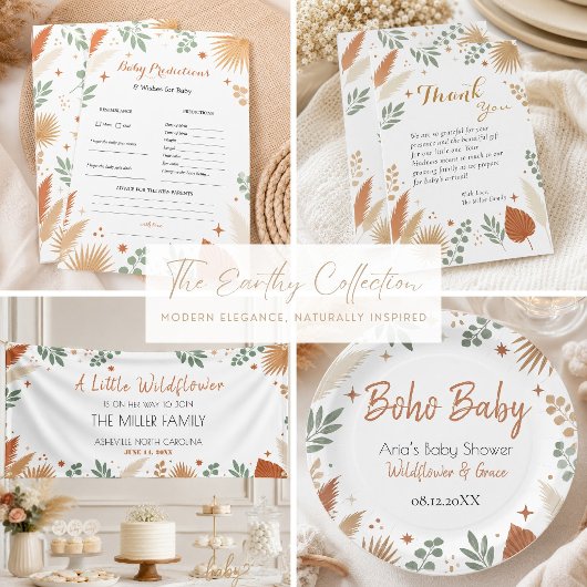 Boho Aards Botanisch Echt Folie Gastenboek