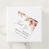 Boho Aardse Bloemen Bruiloftsshower-Herfstbloemen Bedankjes Labels (In situ)