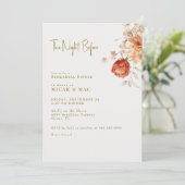 Boho Aardse Bloemen De avond ervoor Kaart (Staand voorkant)