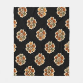 Boho Aardse Bloemen Fleece Deken (Voorkant)