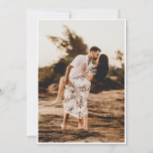 Boho Aardse Bloemige Trouwfoto Save The Date (Achterkant)