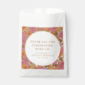 Boho Aardse Bloemrijke Bruiloft Feest Dank Je Bedankzakje (Voorkant)