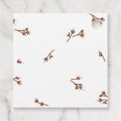 Boho aardse botanische elegante ivoor bedankjes labels (Achterkant)