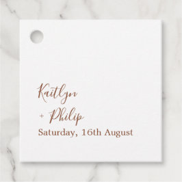 Boho aardse botanische elegante ivoor bedankjes labels