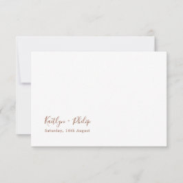 Boho aardse botanische elegante ivoor bedankkaart