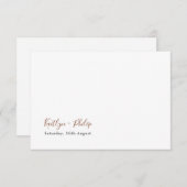 Boho aardse botanische elegante ivoor bedankkaart (Voorkant / Achterkant)