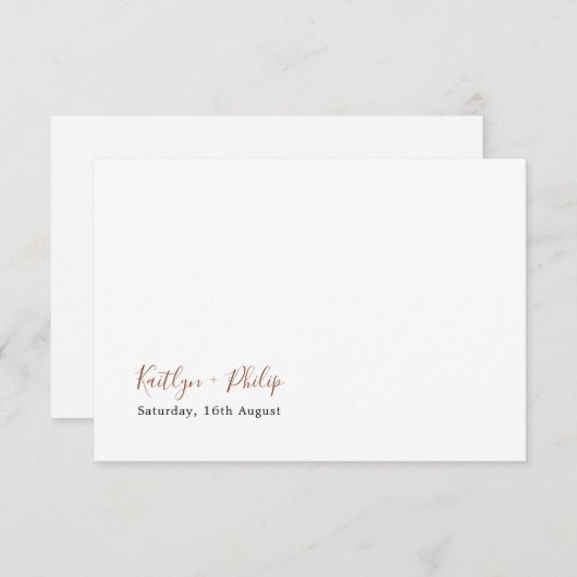 Boho aardse botanische elegante ivoor bedankkaart (Voorkant / Achterkant)