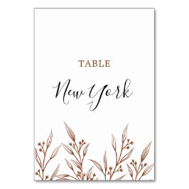 Boho aardse botanische elegante ivoor kaart