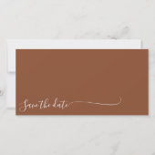 Boho aardse botanische elegante ivoor save the date (Voorkant)
