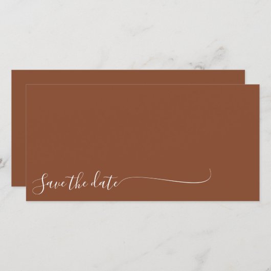 Boho aardse botanische elegante ivoor save the date (Voorkant / Achterkant)