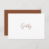 Boho aardse botanische elegante ivoren plaats kaar (Voorkant / Achterkant)