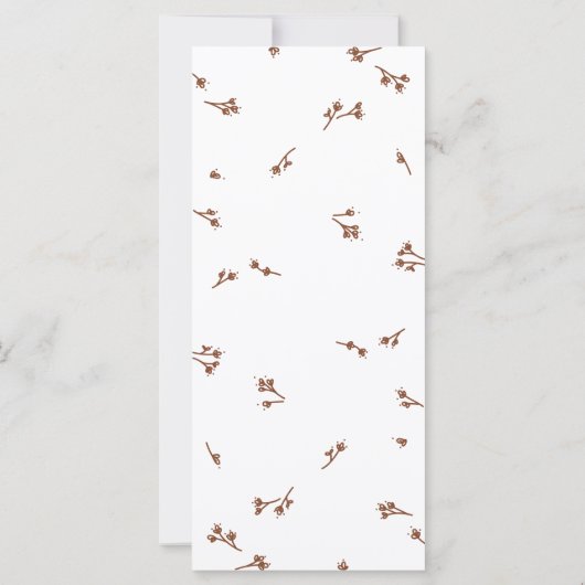 Boho aardse botanische elegante ivoren tafel plan  (Achterkant)