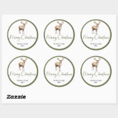 Boho Aardse Kerst Familie Naam Sticker Zegel Label (Vel)