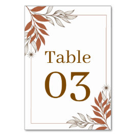 Boho Aardse Klei Blad Ontvangst Huwelijks Tafel Kaart