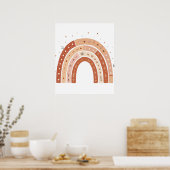 Boho Aardse Regenboog Esthetiek Poster (Keuken)