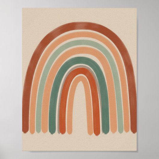 Boho Aardse Regenboog - Kunst voor de Kinderkamer Poster (Voorkant)