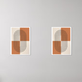 Boho aardse tonen muurkunst sets (Voorkant)