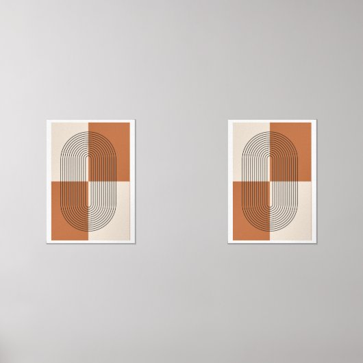 Boho aardse tonen muurkunst sets (Voorkant)