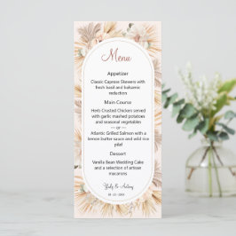 Boho Aardse Zand Bloemstuk Ovale Boog Fijne Kunst Menu