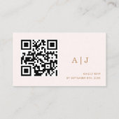 Boho Aardtint Details Bruiloft Qr code Informatiekaartje (Achterkant)