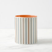 Boho Aardtint Verticale Strepen Minimalistisch Pat Mok (Midden)