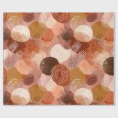 Boho Aardtinten Terracotta Abstract Patroon Cadeaupapier (Vlak)