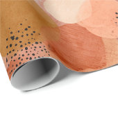 Boho Aardtinten Terracotta Abstract Patroon Cadeaupapier (Rol Hoek)