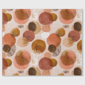 Boho Aardtinten Terracotta Abstract Patroon Cadeaupapier (Vlak)