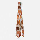 Boho Aardtinten Terracotta Abstract Patroon Stropdas (Voorkant)
