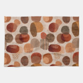Boho Aardtinten Terracotta Abstract Patroon Theedoek (Horizontaal)