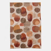 Boho Aardtinten Terracotta Abstract Patroon Theedoek (Verticaal)
