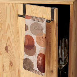 Boho Aardtinten Terracotta Abstract Patroon Theedoek