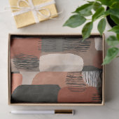 Boho Aardtinten Terracotta Abstract Patroon Tissuepapier (Geschenk)