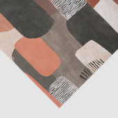 Boho Aardtinten Terracotta Abstract Patroon Tissuepapier (Detail)