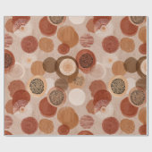 Boho Aardtinten Terracotta Geometrisch Patroon Cadeaupapier (Vlak)