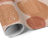 Boho Aardtinten Terracotta Geometrisch Patroon Cadeaupapier (Rol Hoek)