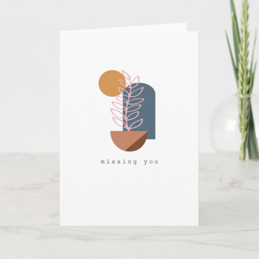 Boho Abstract Aards Botanisch Je Mis Blank Kaart (Voorkant)