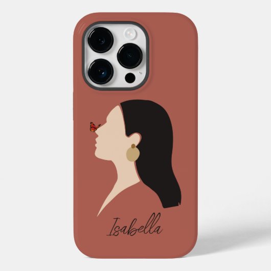 Boho Abstract Art Woman Illustration , Earthy Tone Case-Mate iPhone Case (Achterkant)