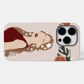 Boho Abstract Art Woman Illustration , Earthy Tone Case-Mate iPhone Case (Achterkant (horizontaal))