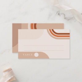 Boho Abstract Beige Place cards Plaatskaartje